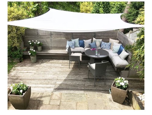 White square 6m - sun, shade